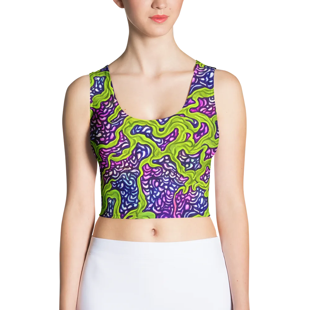 Ultraviolet Swell on Crop Top — Front