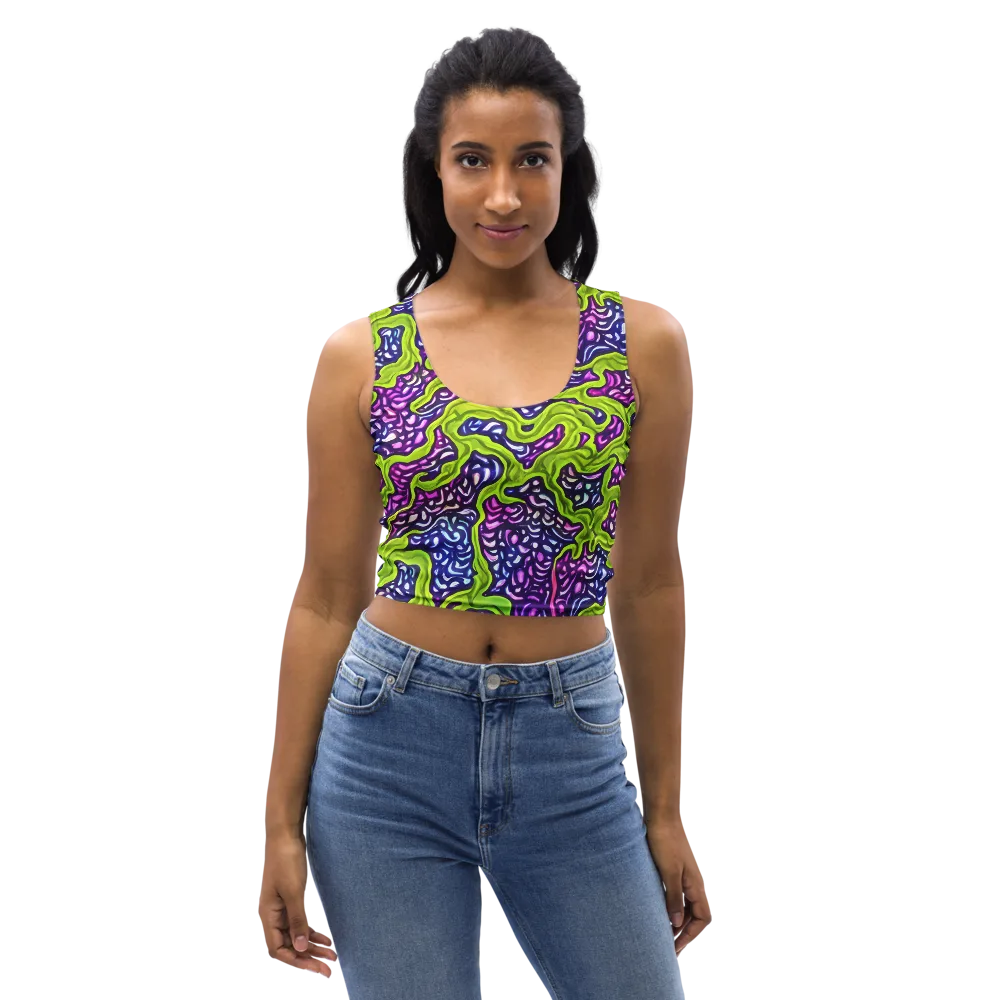 Ultraviolet Swell on Crop Top — Front