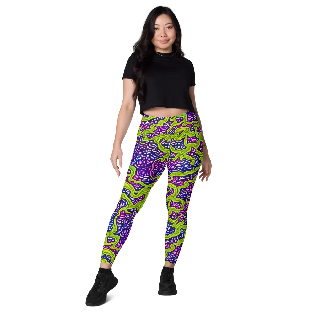 Ultraviolet Swell on Leggings with Pockets — Front