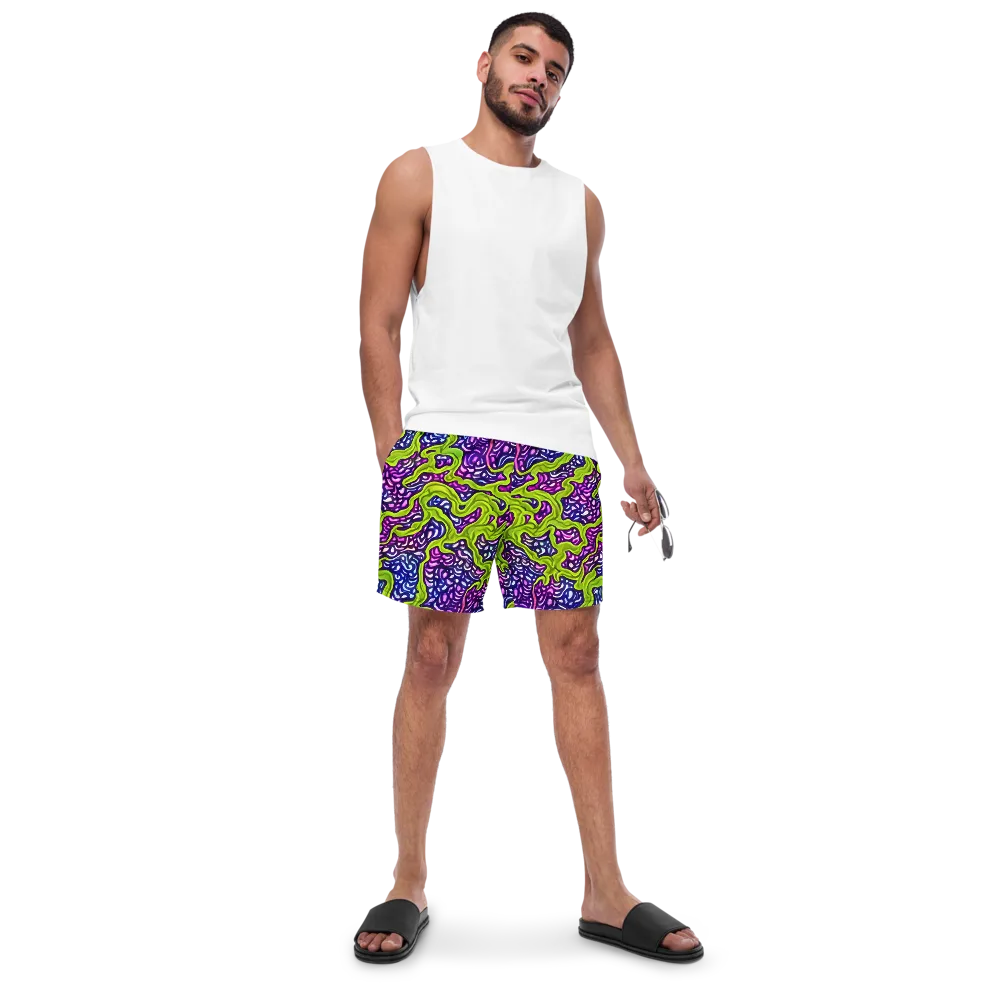 Ultraviolet Swell on Swim Trunks — Front