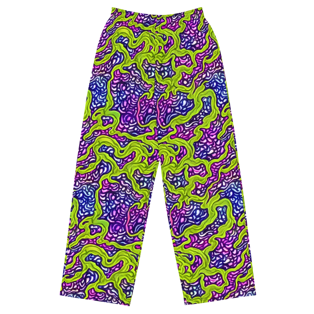 Ultraviolet Swell on Wide-Leg Pants — Front