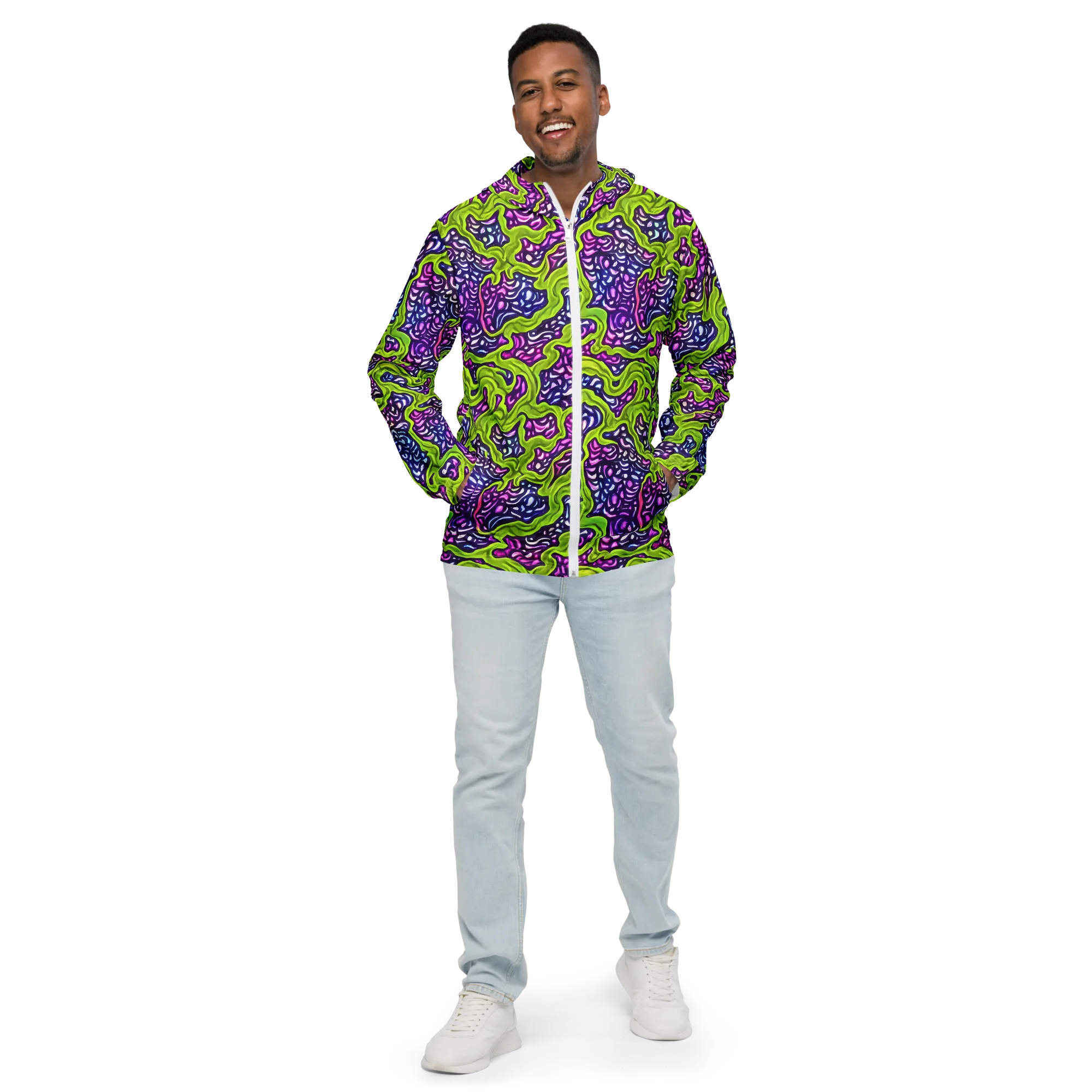 Ultraviolet Swell on Men's Windbreaker — Front