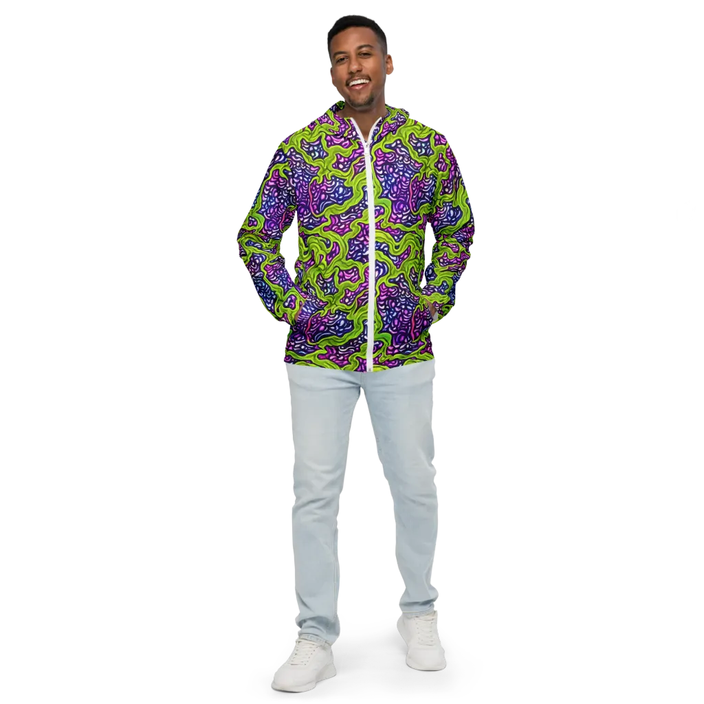 Ultraviolet Swell on Men's Windbreaker — Front