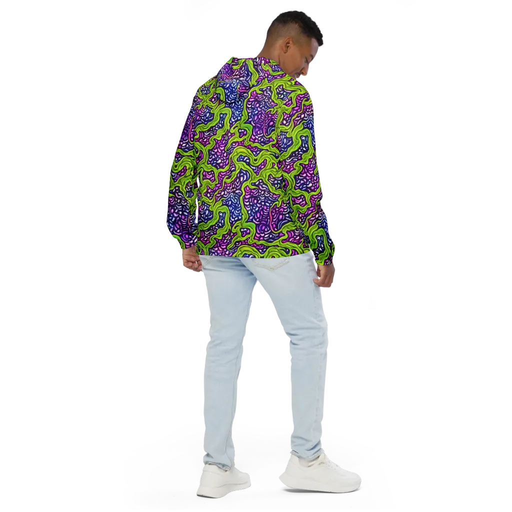 Ultraviolet Swell on Men's Windbreaker — Back