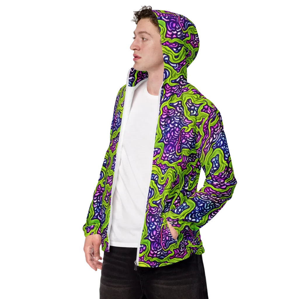 Ultraviolet Swell on Men's Windbreaker — Left Front