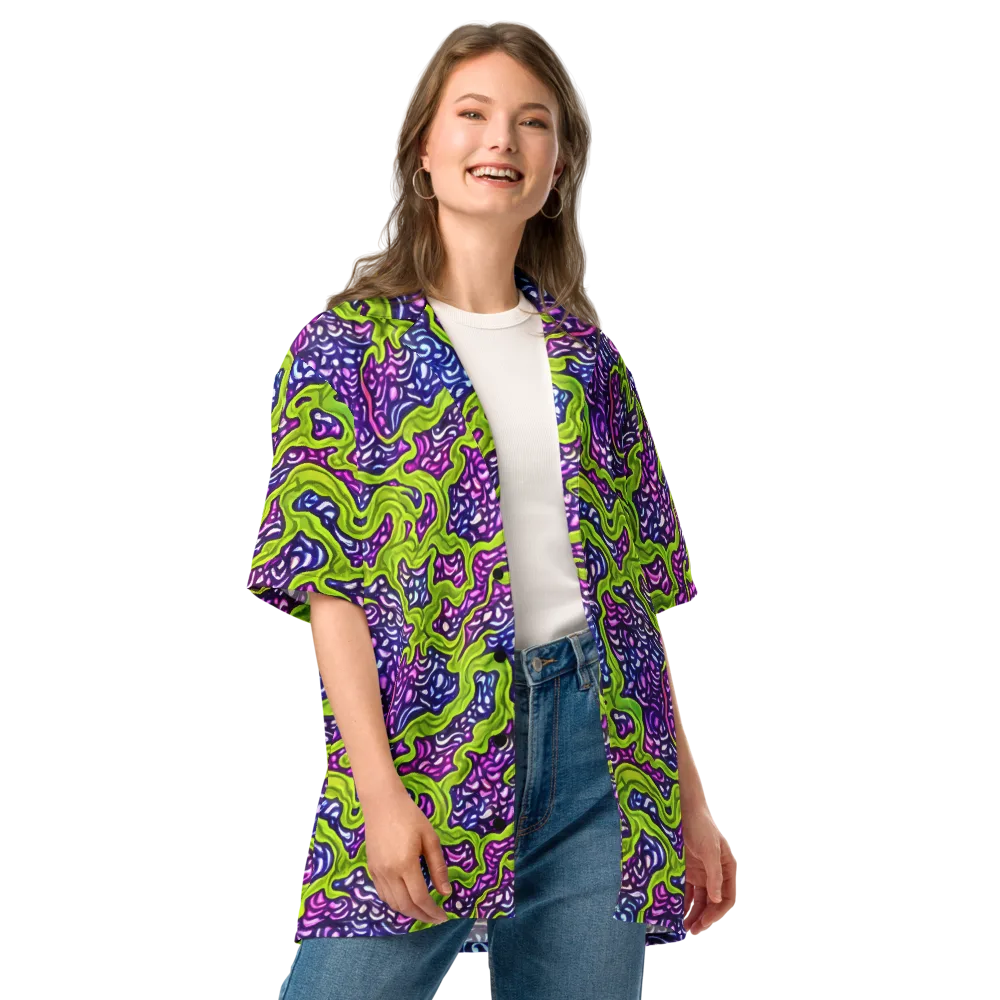 Ultraviolet Swell on Button Shirt — Front