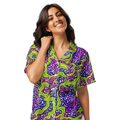 Ultraviolet Swell on a Women's Short Sleeve Pajama Top