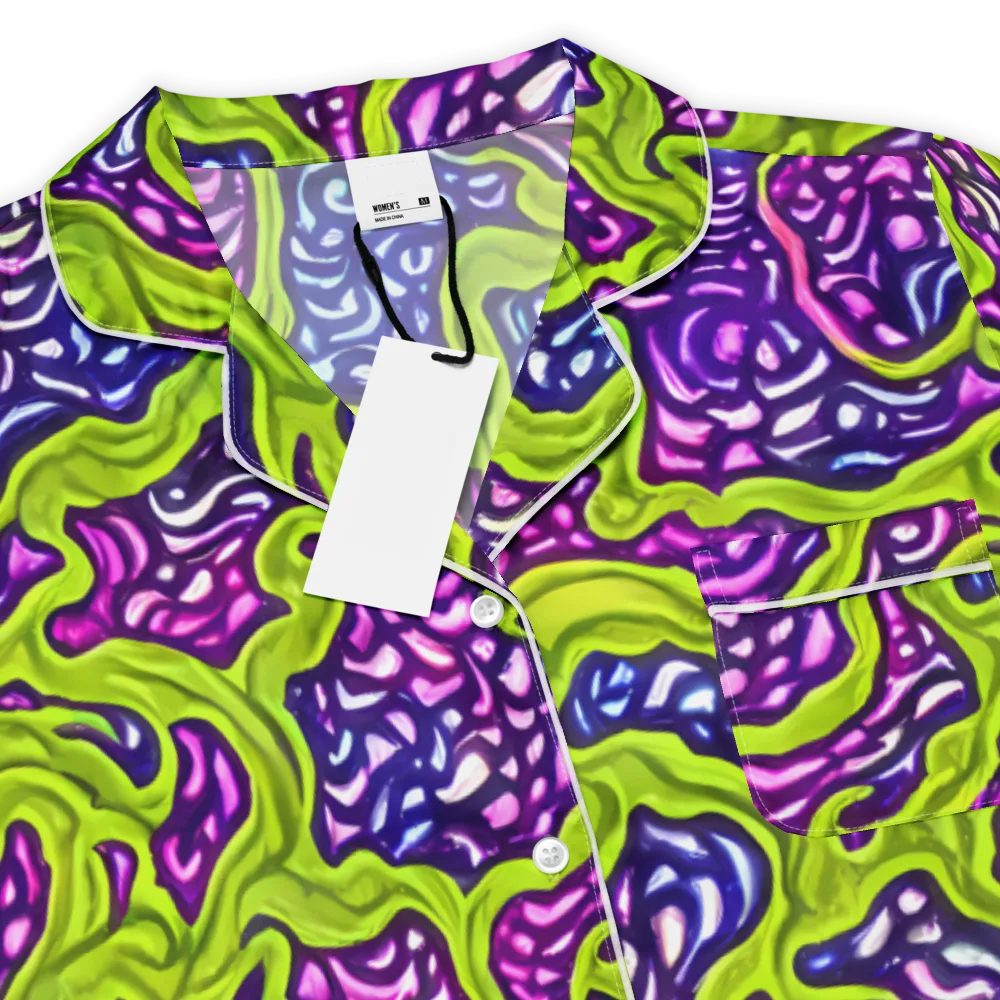 Ultraviolet Swell on Women's Short Sleeve Pajama Top — Product details