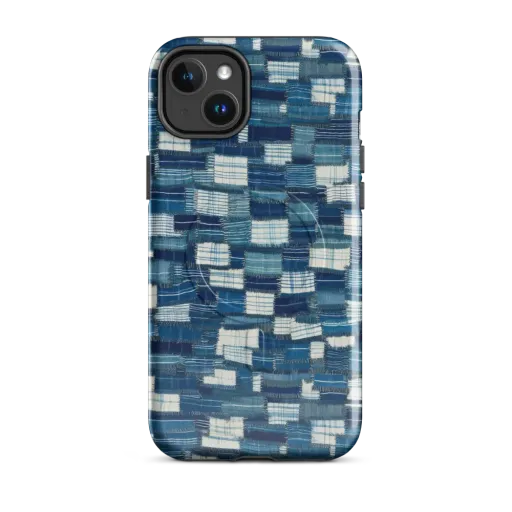 Indigo Patchwork on a MagSafe Tough Case for iPhone®