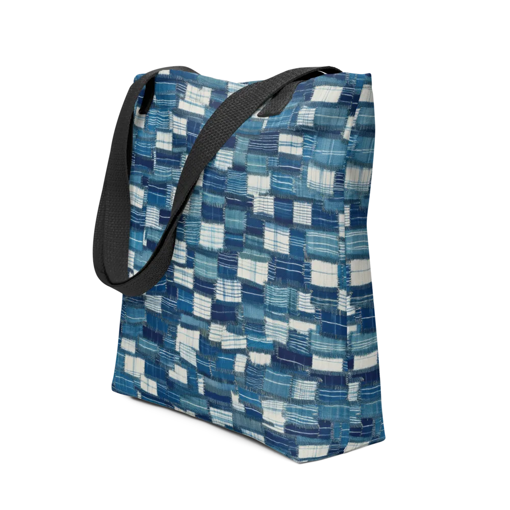 Indigo Patchwork on Tote Bag — Front