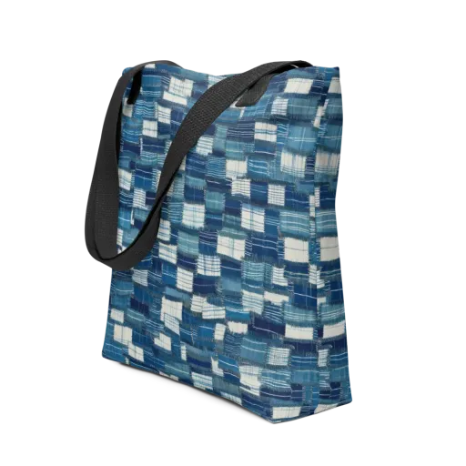 Indigo Patchwork on a Tote Bag