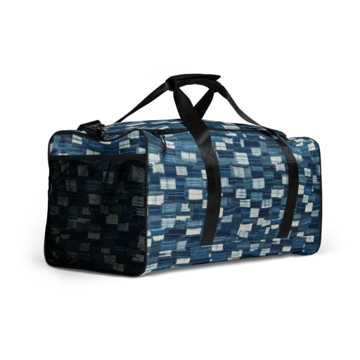 Indigo Patchwork on a Duffle Bag