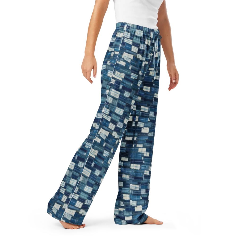 Indigo Patchwork on Women's Pajama Pants — Right Front