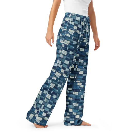 Indigo Patchwork on a Women's Pajama Pants