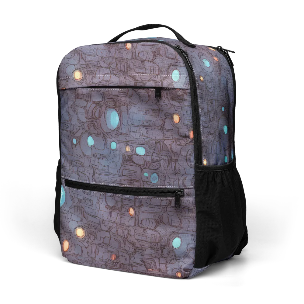 Violet Circuitry on Utility Backpack — Left Front