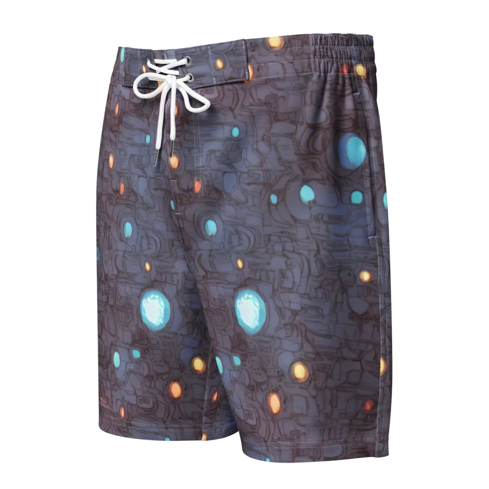 Violet Circuitry on Men's Board Shorts — Front