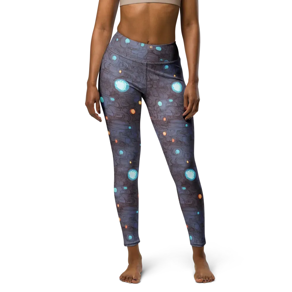 Violet Circuitry on Yoga Leggings — Front