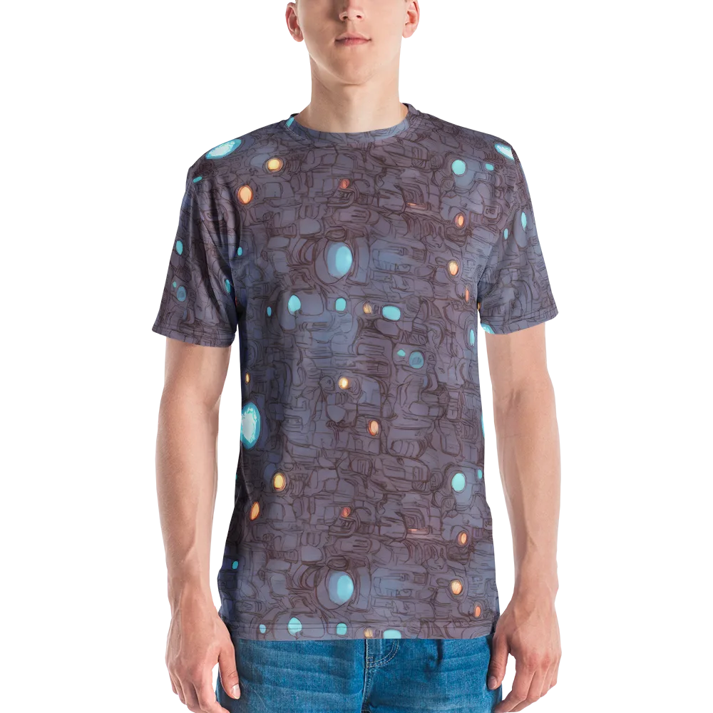 Violet Circuitry on Men's Crew Neck T-Shirt — Front