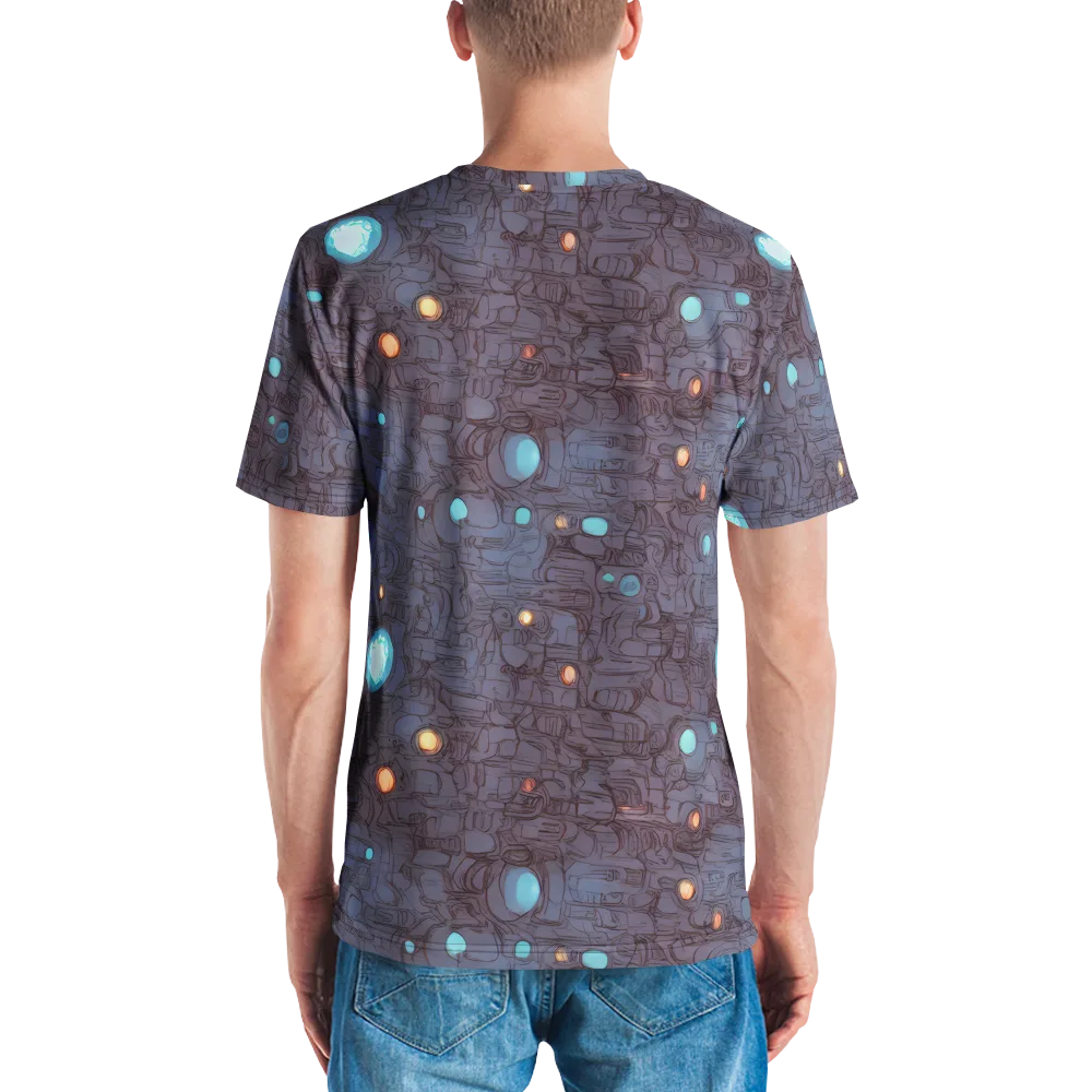 Violet Circuitry on Men's Crew Neck T-Shirt — Back