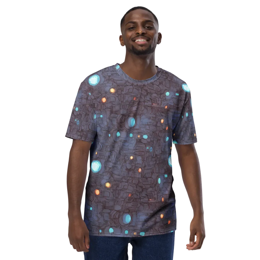 Violet Circuitry on Men's Crew Neck T-Shirt — Front