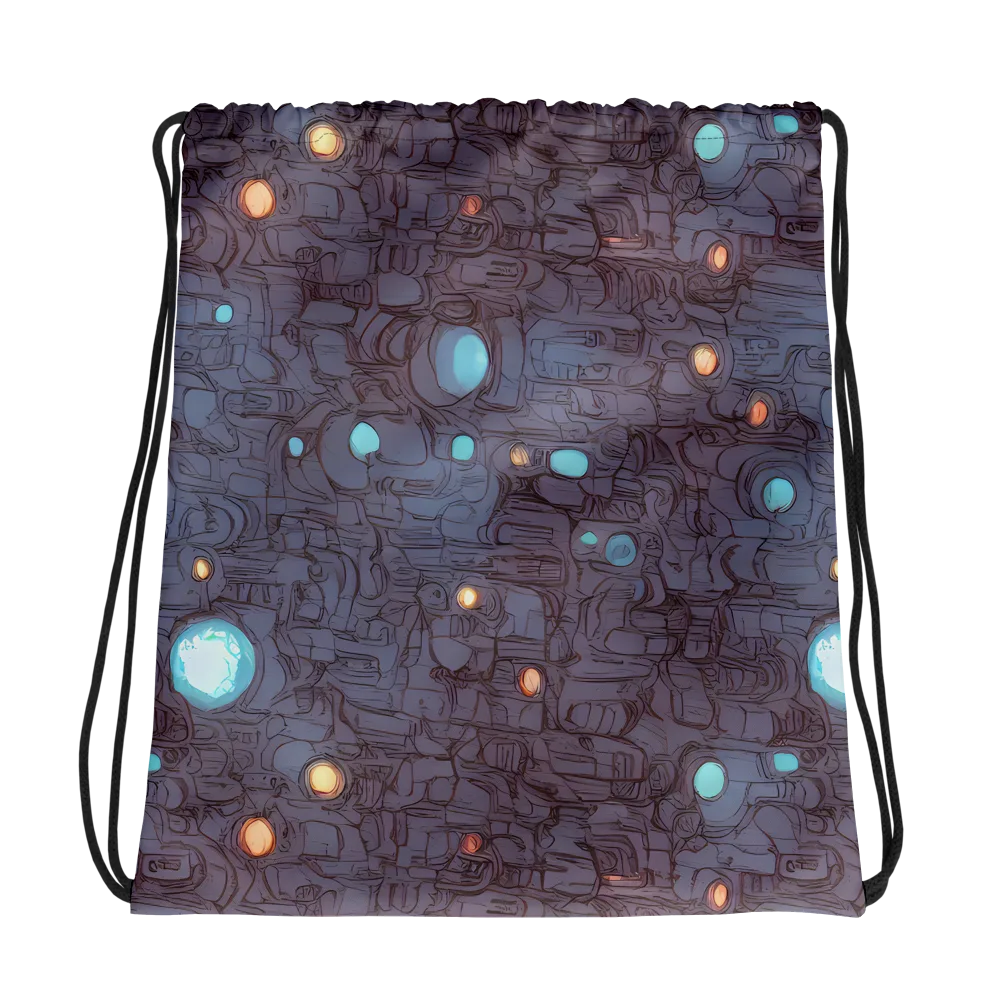 Violet Circuitry on Drawstring Bag — Photo