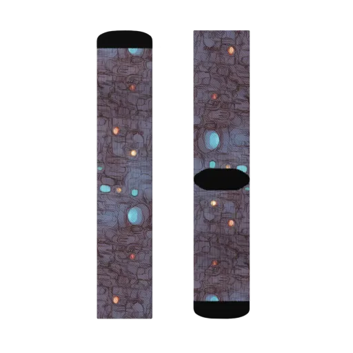 Violet Circuitry on a Socks