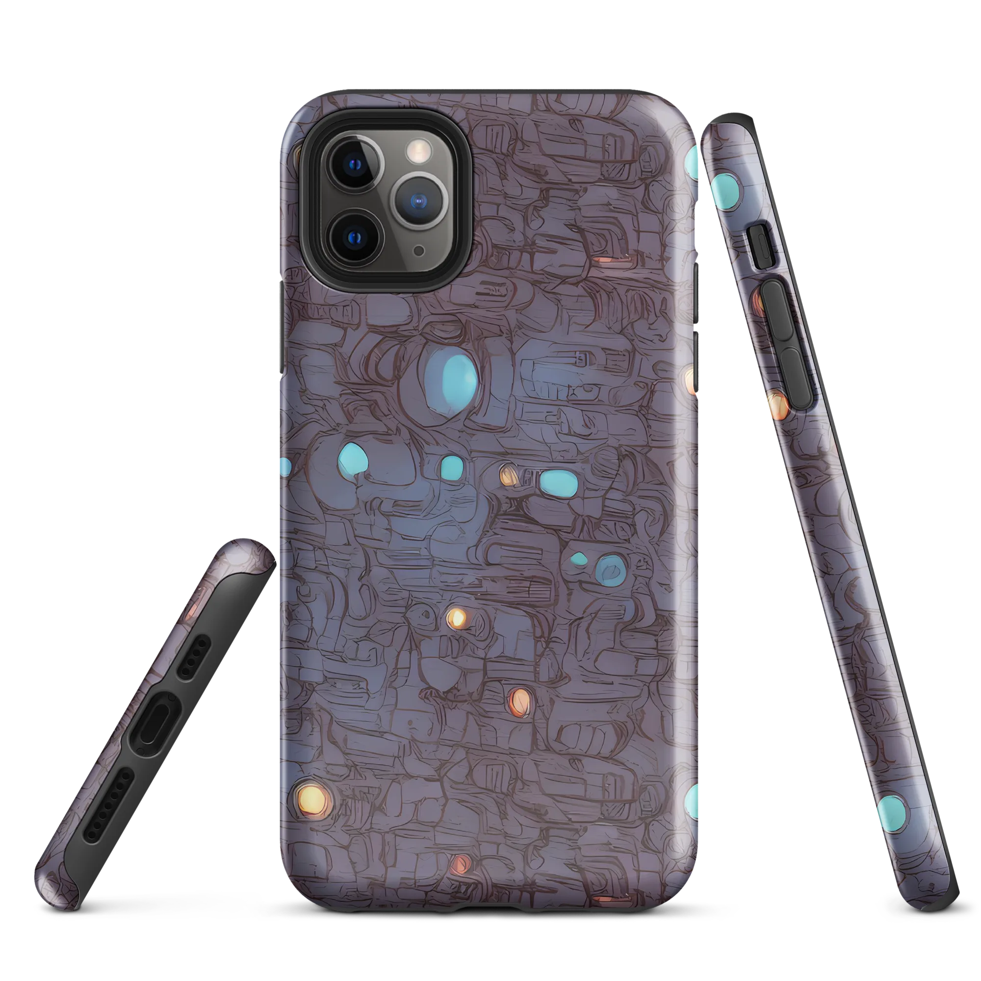 Violet Circuitry on Tough Case for iPhone® — Front