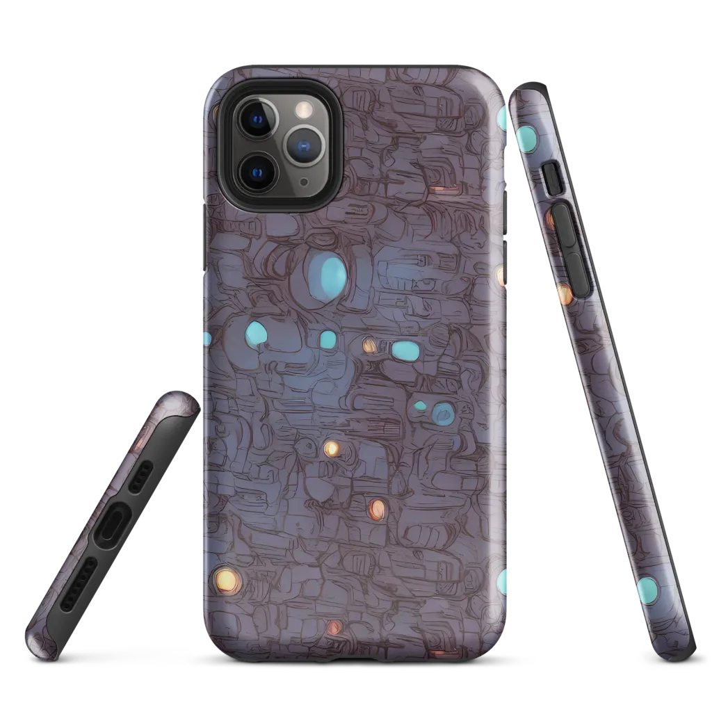 Violet Circuitry on Tough Case for iPhone® — Front