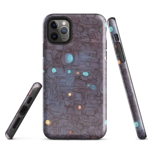 Violet Circuitry on a Tough Case for iPhone®