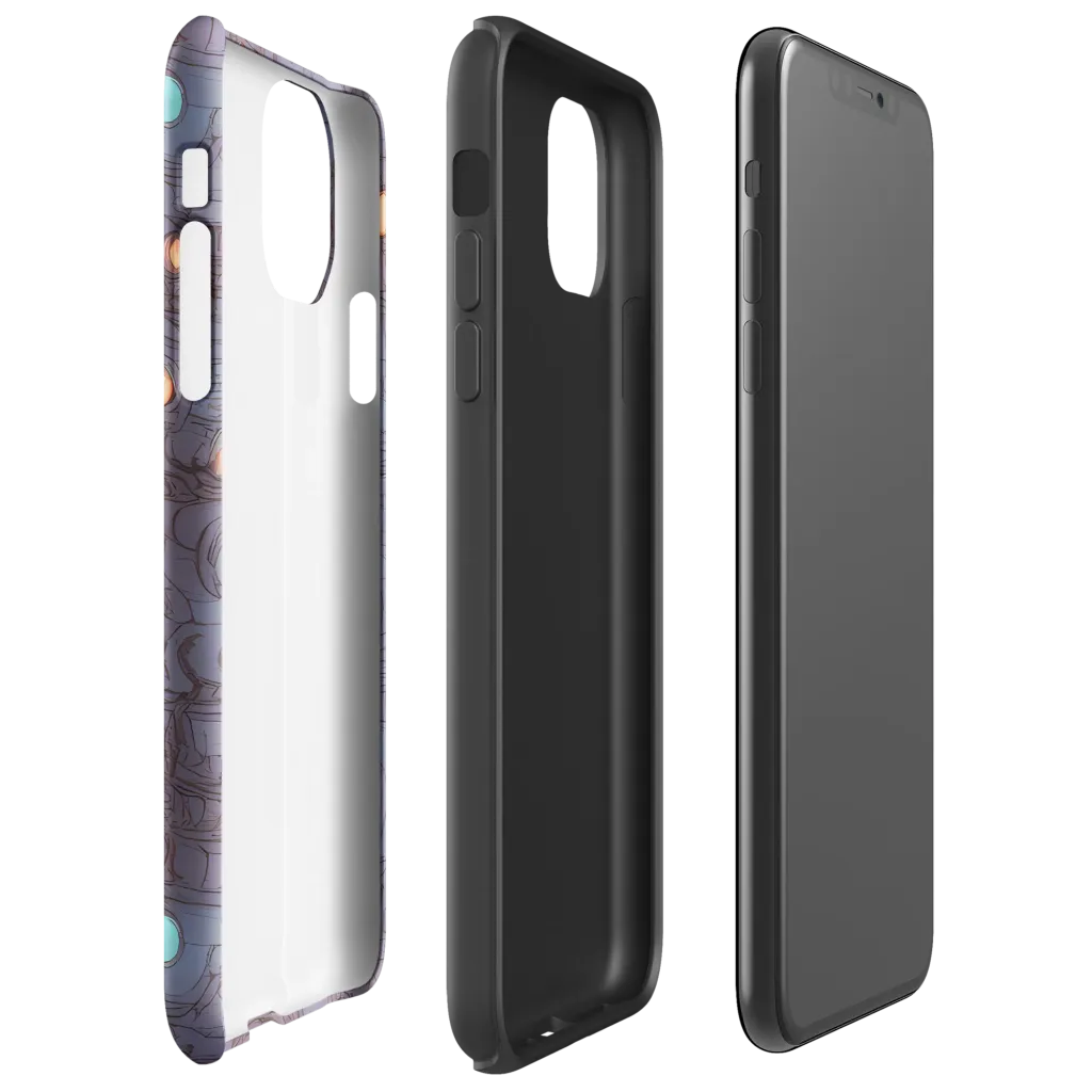 Violet Circuitry on Tough Case for iPhone® — Right