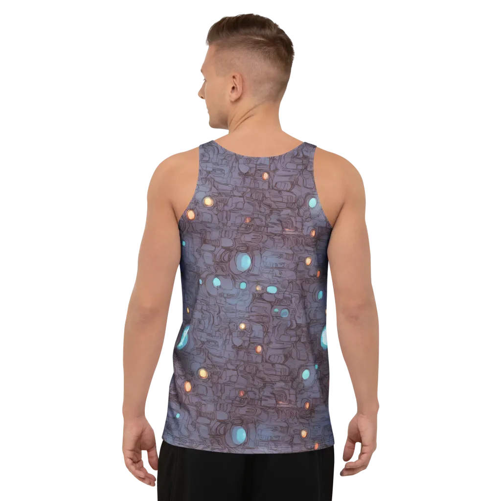 Violet Circuitry on Men's Tank Top — Back