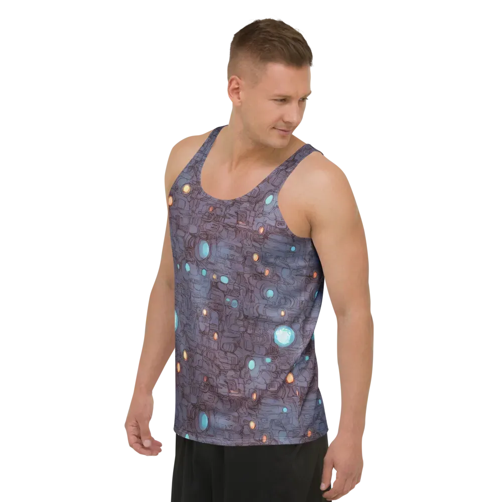 Violet Circuitry on Men's Tank Top — Left Front