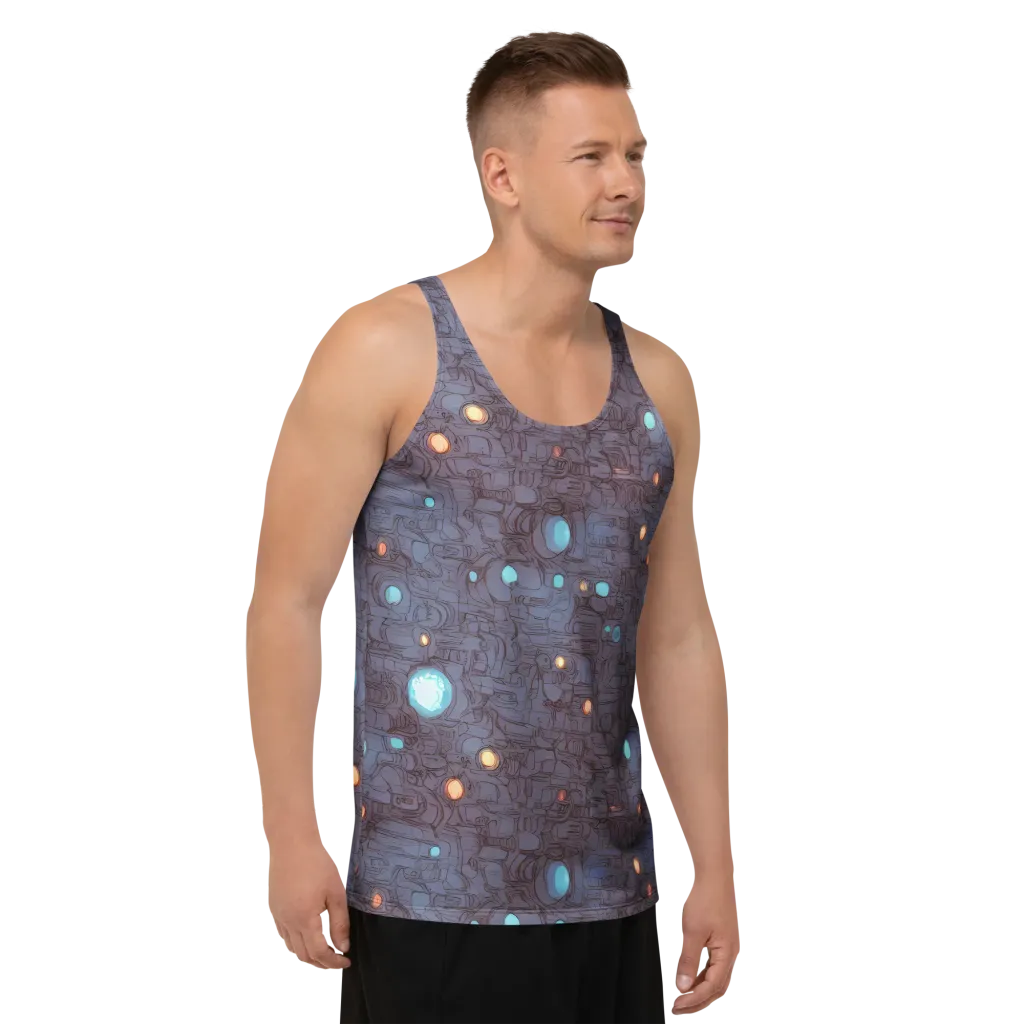 Violet Circuitry on Men's Tank Top — Right Front