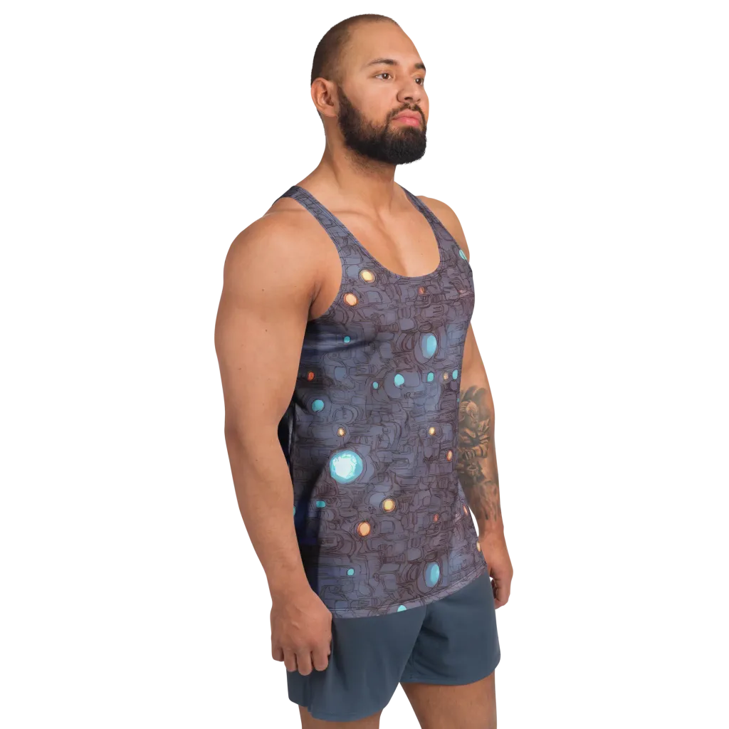 Violet Circuitry on Men's Tank Top — Right Front