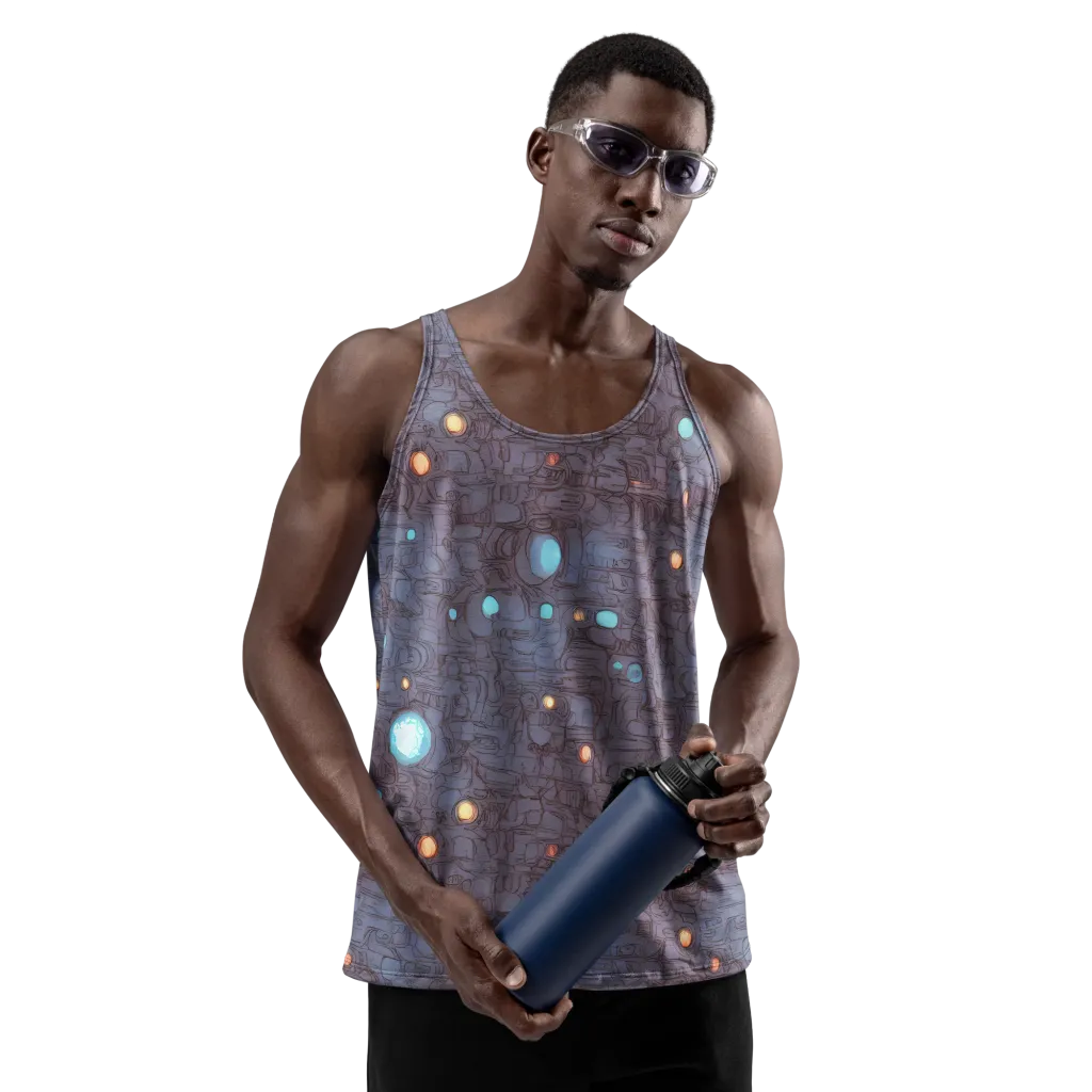 Violet Circuitry on Men's Tank Top — Front