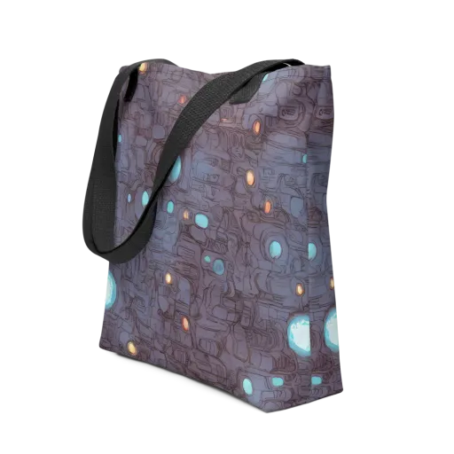 Violet Circuitry on a Tote Bag