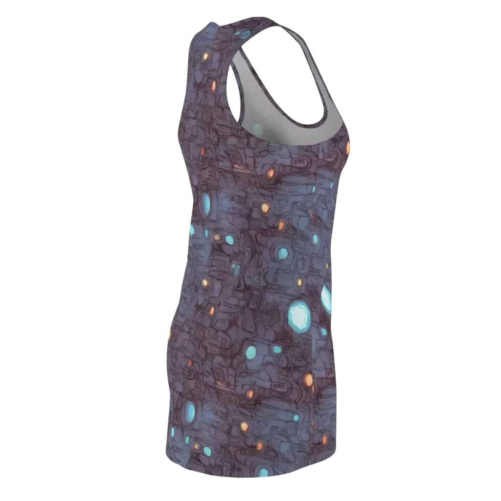Violet Circuitry on Racerback Dress — Back Side