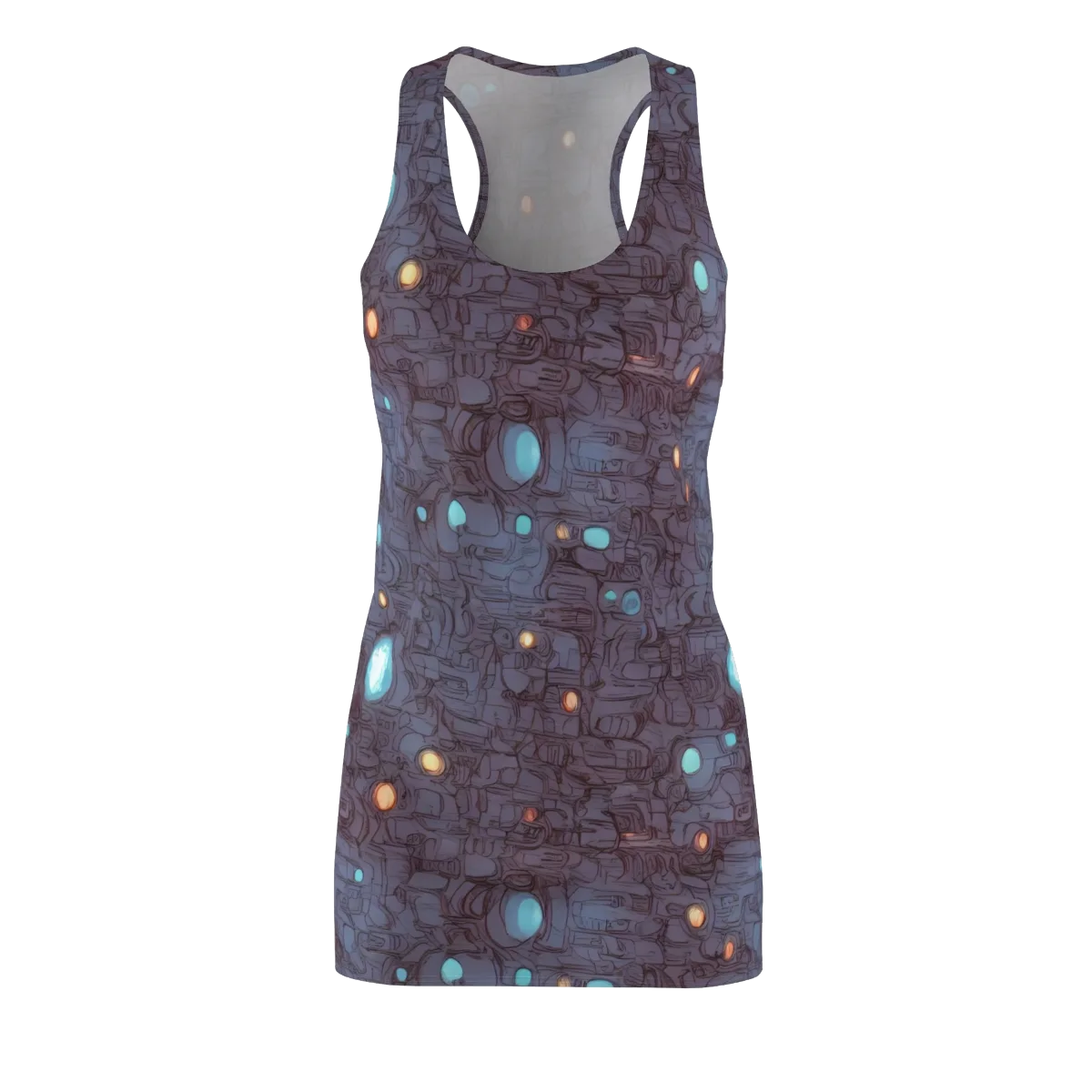 Violet Circuitry on Racerback Dress — Front