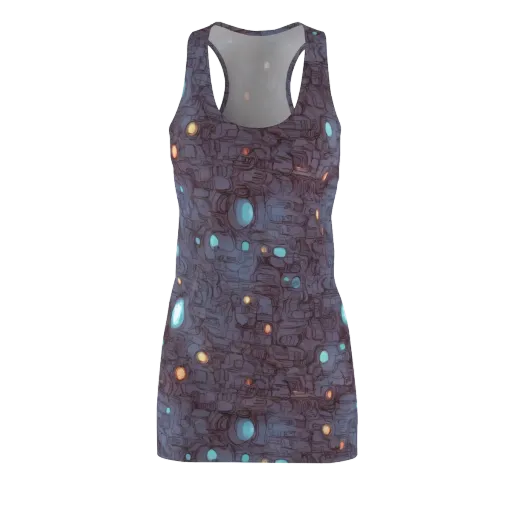 Violet Circuitry on a Racerback Dress