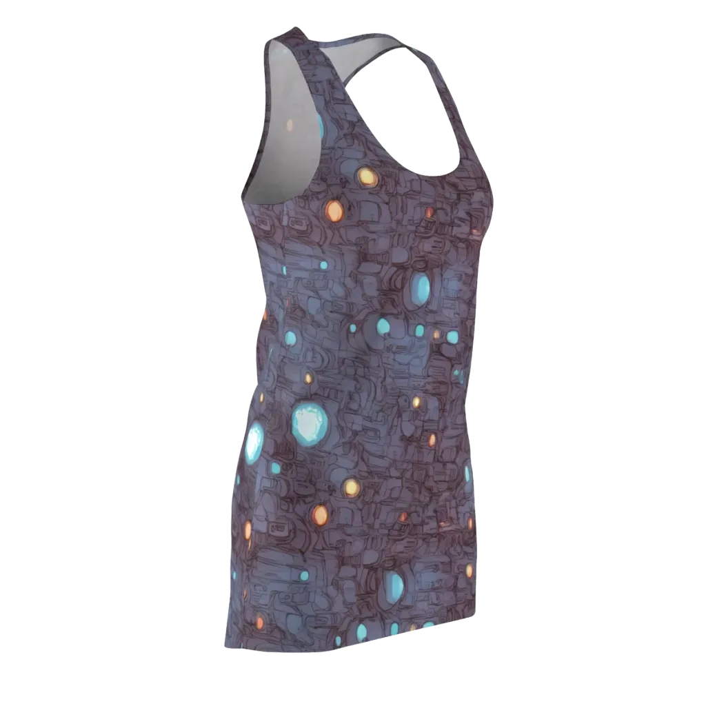 Violet Circuitry on Racerback Dress — Front Side