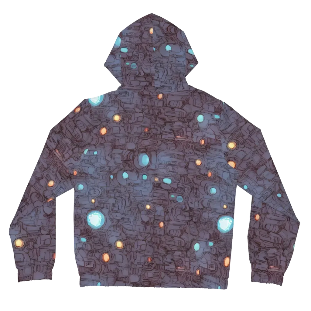 Violet Circuitry on Women's Full-Zip Hoodie — Back