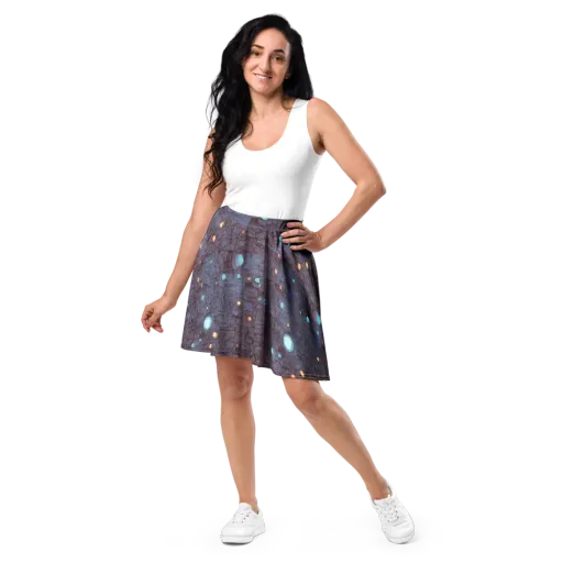 Violet Circuitry on a Skater Skirt