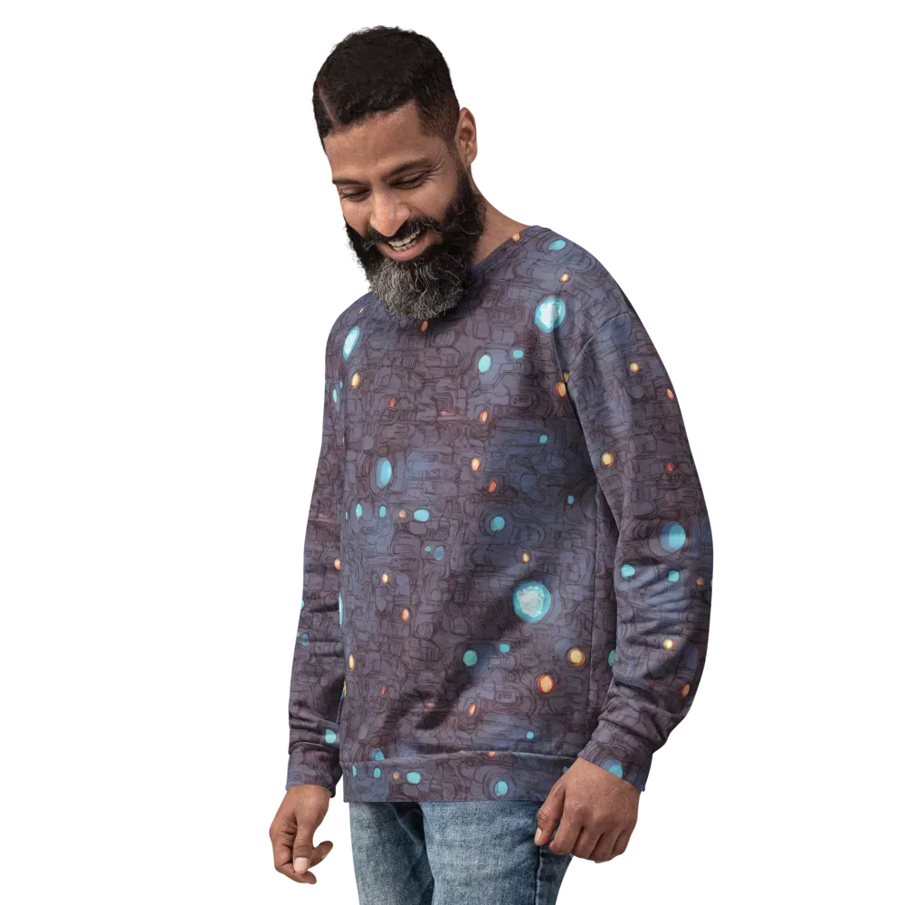 Violet Circuitry on Sweatshirt — Left Front