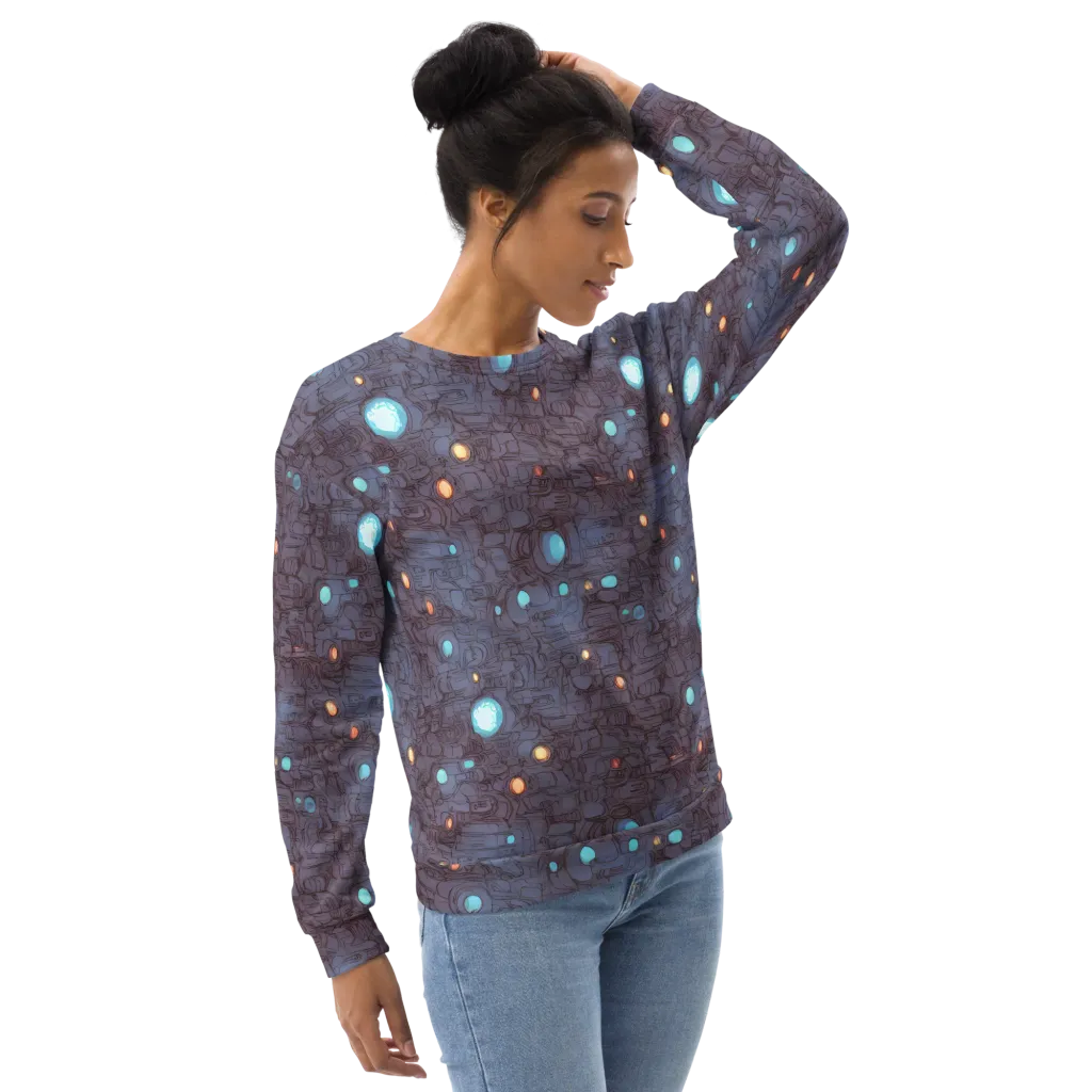 Violet Circuitry on Sweatshirt — Right Front