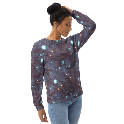 Violet Circuitry on a Sweatshirt