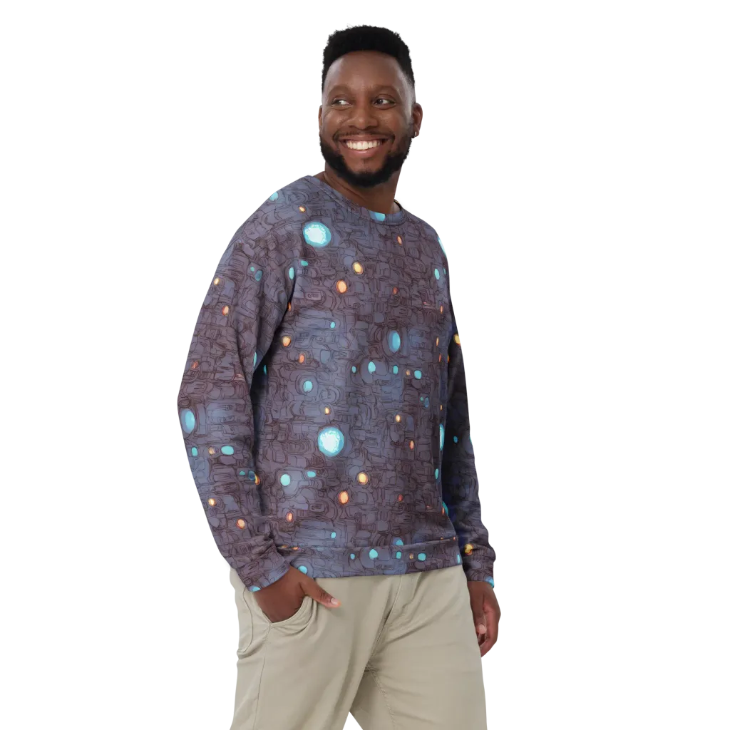 Violet Circuitry on Sweatshirt — Front