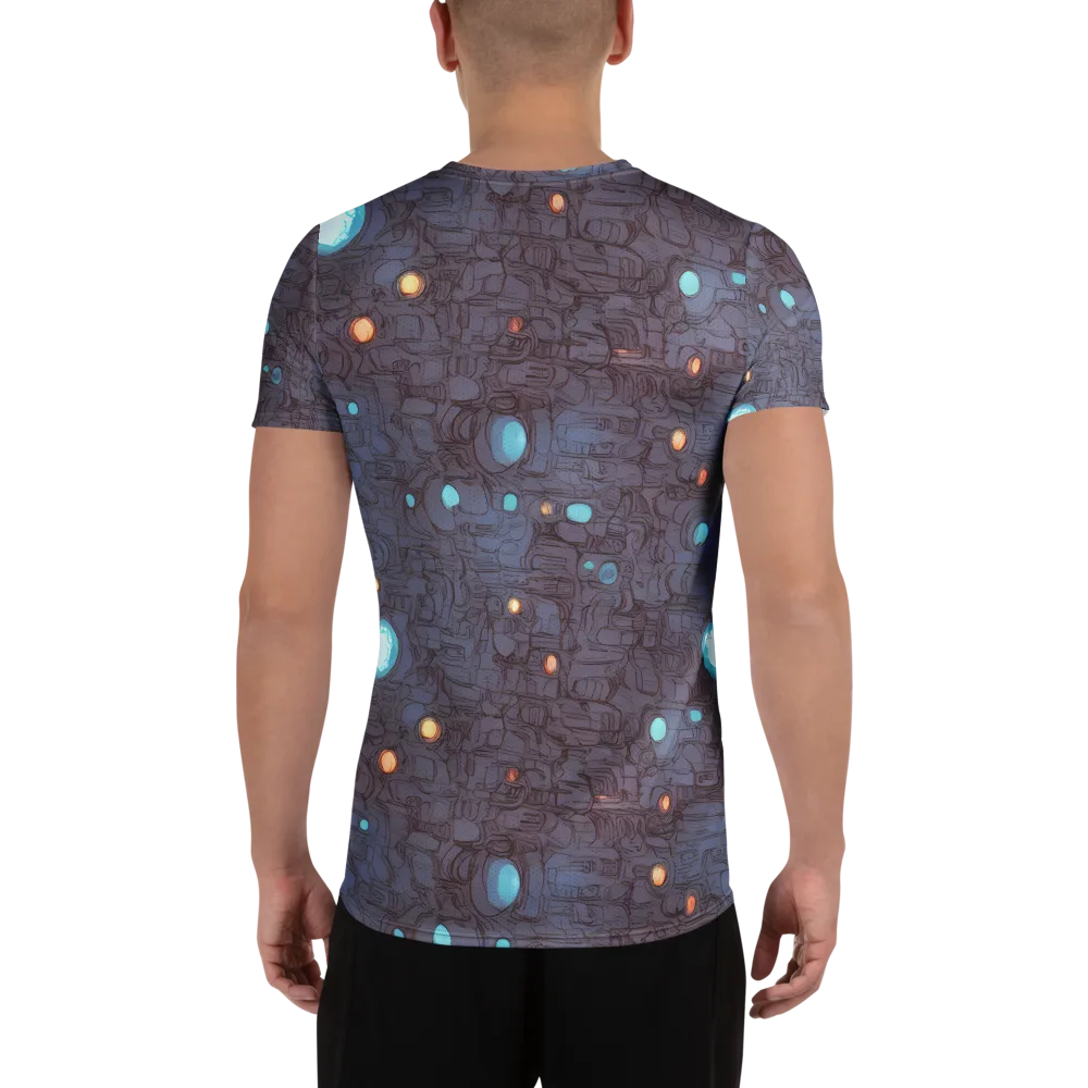 Violet Circuitry on Men's Athletic T-Shirt — Back