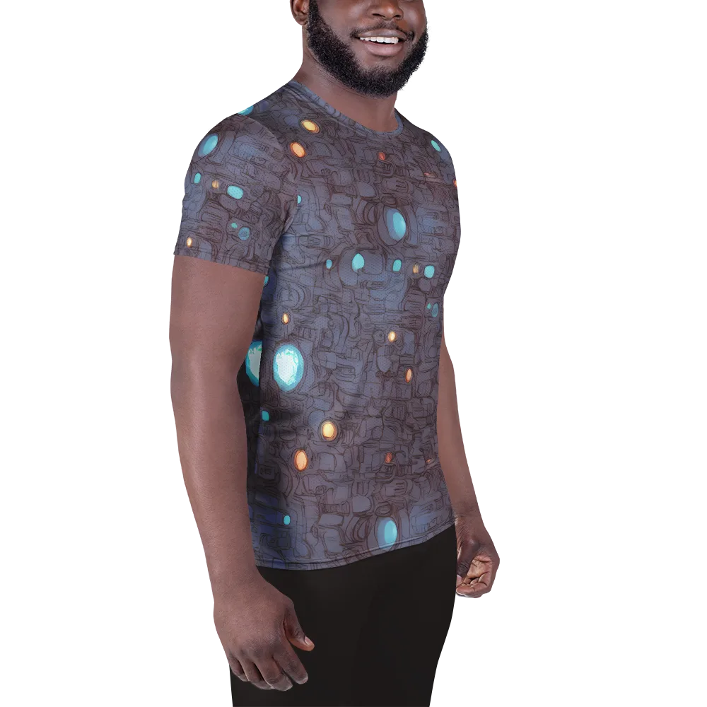 Violet Circuitry on Men's Athletic T-Shirt — Right