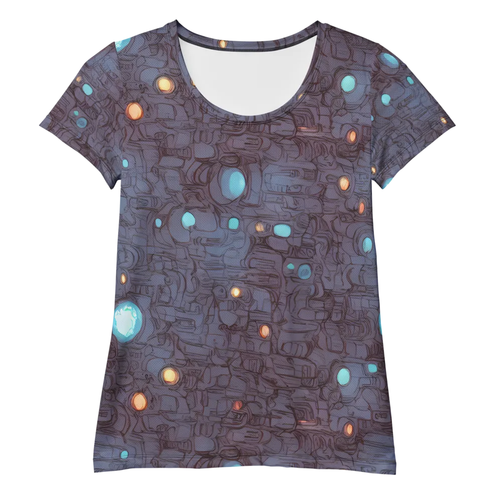 Violet Circuitry on Women's Athletic T-Shirt — Front