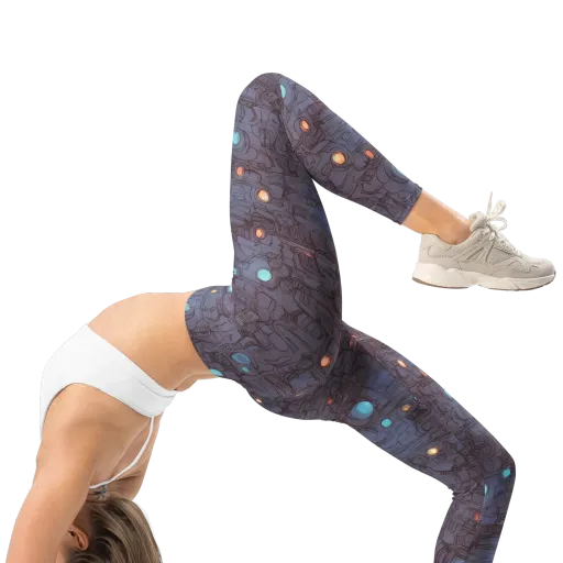Violet Circuitry on a Leggings